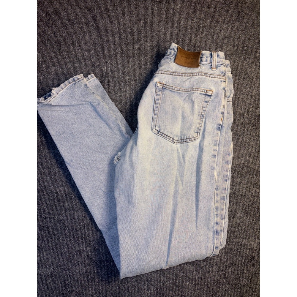 Calvin Klein Jeans Women's 8 Blue Denim Comfort Boho Faded Streetwear Skinny Leg